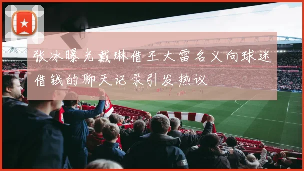 张冰曝光戴琳借王大雷名义向球迷借钱的聊天记录引发热议